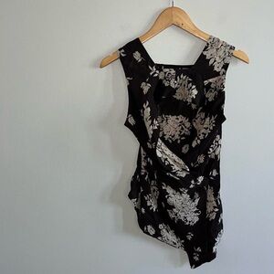 Dana Bachman 100% Silk Wrap Blouse